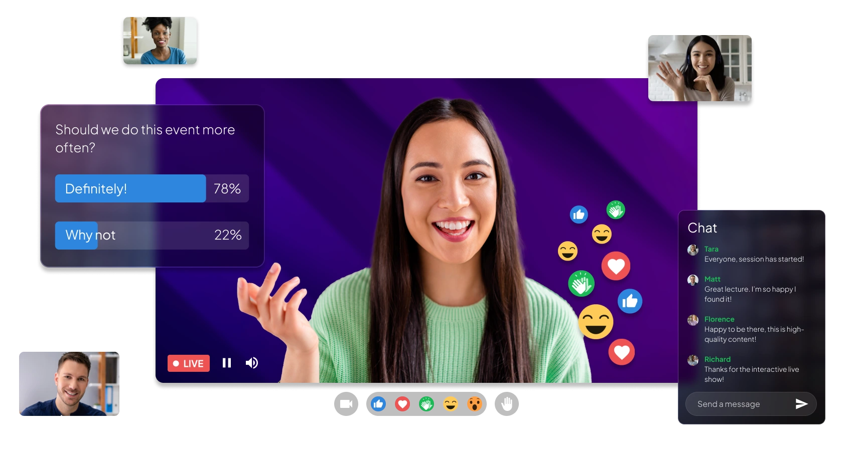 Sparkup Interactive Live Video Solution